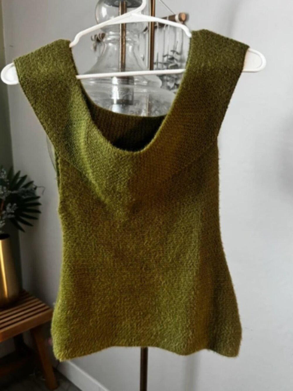 Olive green top